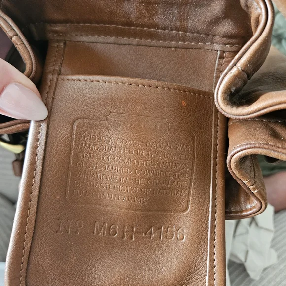 VTG COACH Brown Leather Crossbody Bucket Bag - Picture 4 of 7